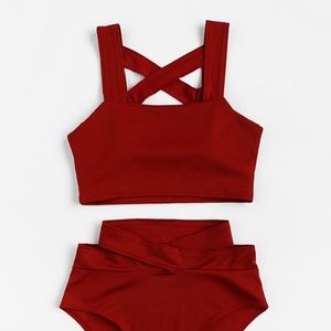 Red Cross Cross Bathing Suit